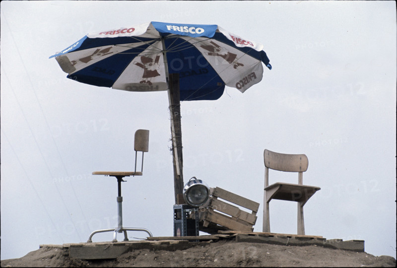 Occupation of the construction site for the planned Kaiseraugst nuclear power plant in 1975