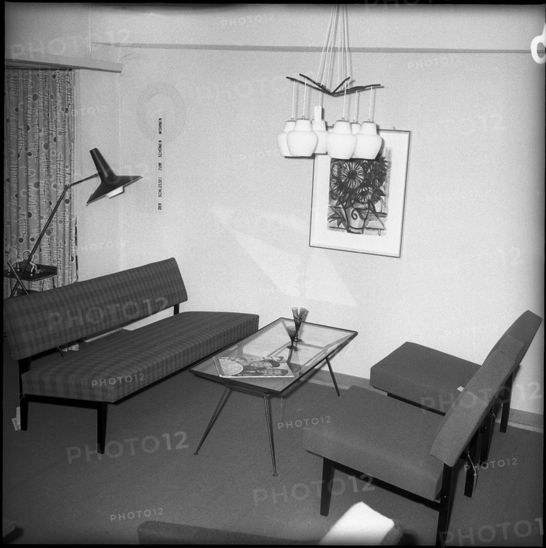 Teak furniture exhibition at Möbel Pfister, 1959