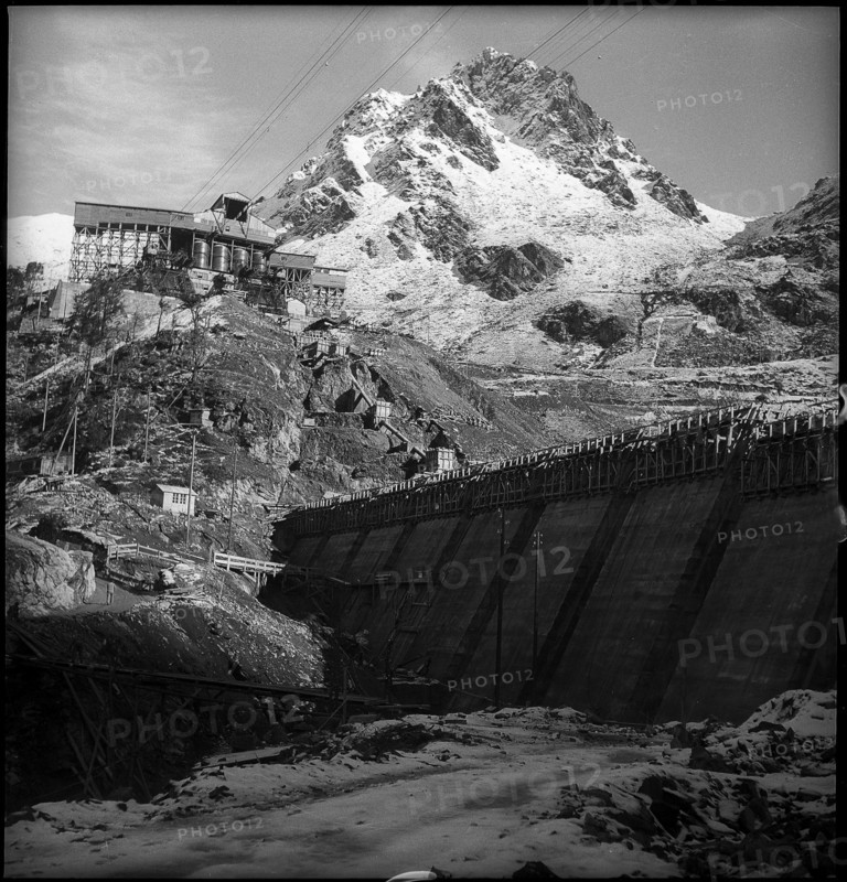 Cleuson Dam construction site 1948