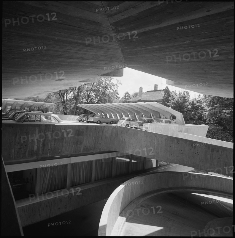 Parking garage in the Palme highrise, Zurich 1964