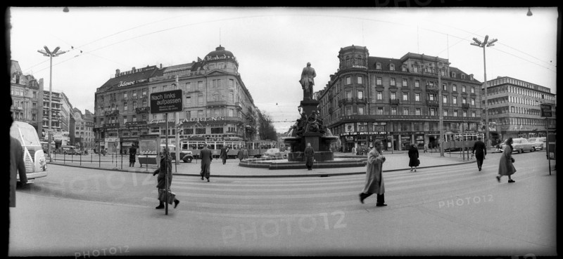 Alfred Escher Memorial at Bahnhofplatz Zurich 1956
