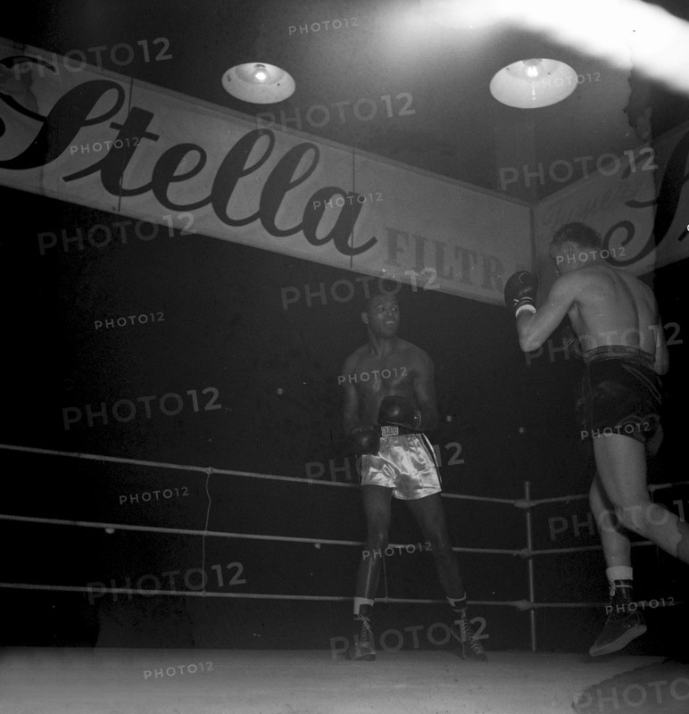 FSB president Droz and Sugar Ray Robinson, Geneva 1950