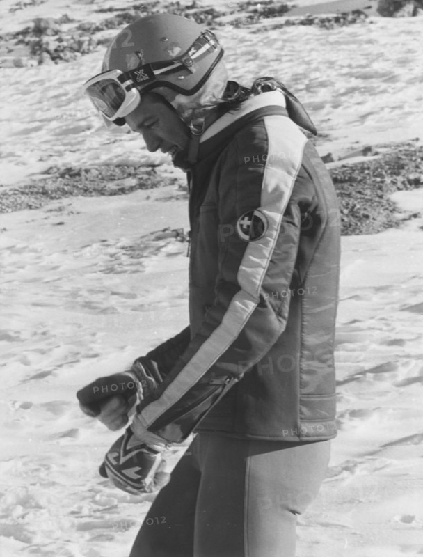 Ski9 World Cup in Val d'Isère  1973: Bernhard Russi.