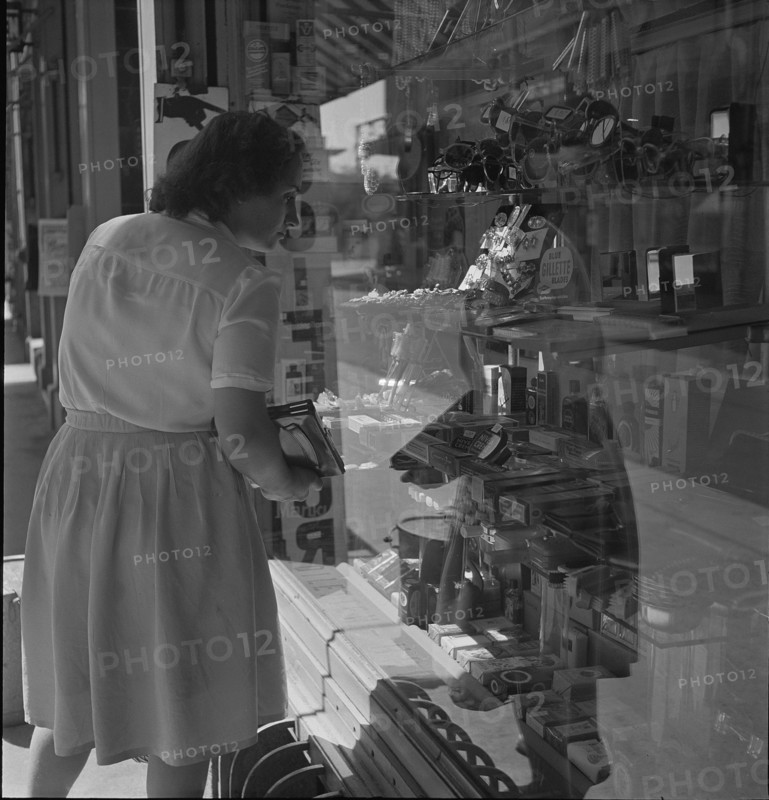 Scene from the Langstrasse in Zurich 1949.