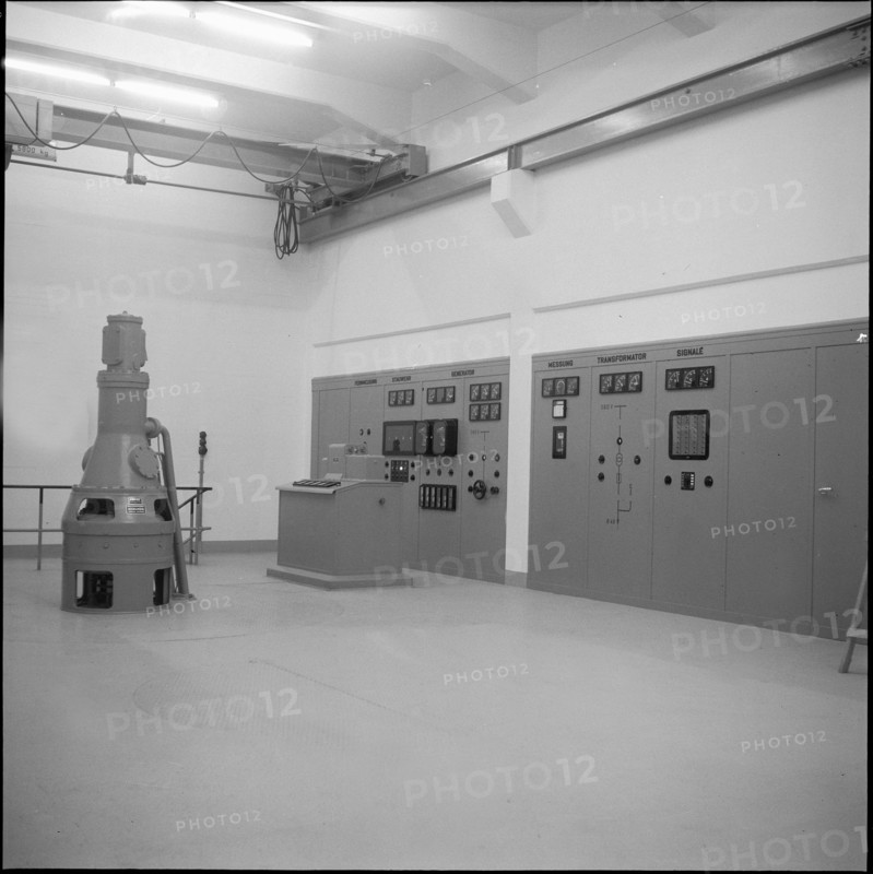 Wildegg-Brugg power station, monitoring center 1952.