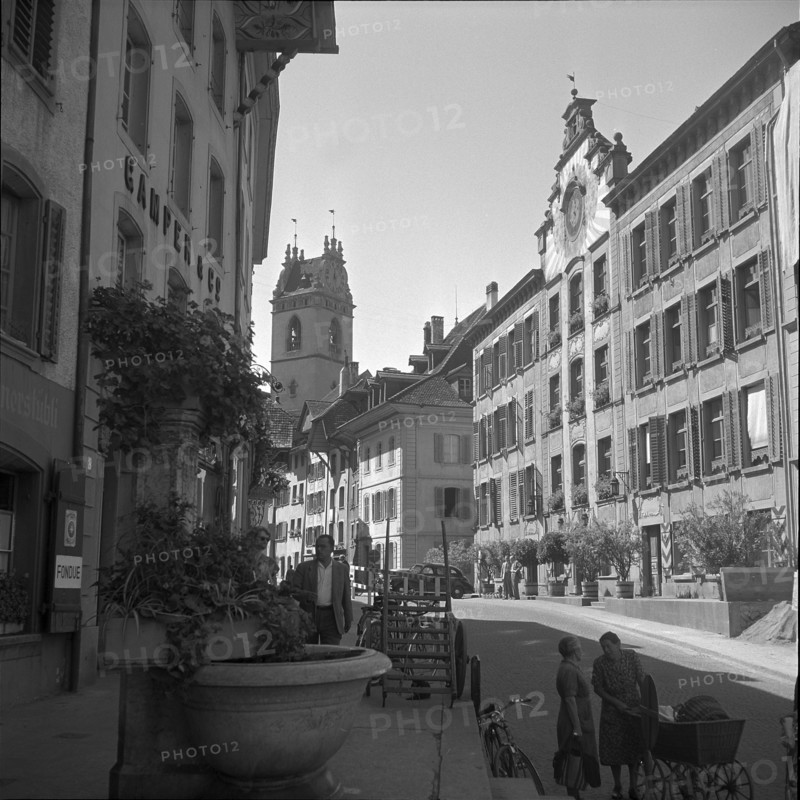 Aarau; church and town hall; 1953.