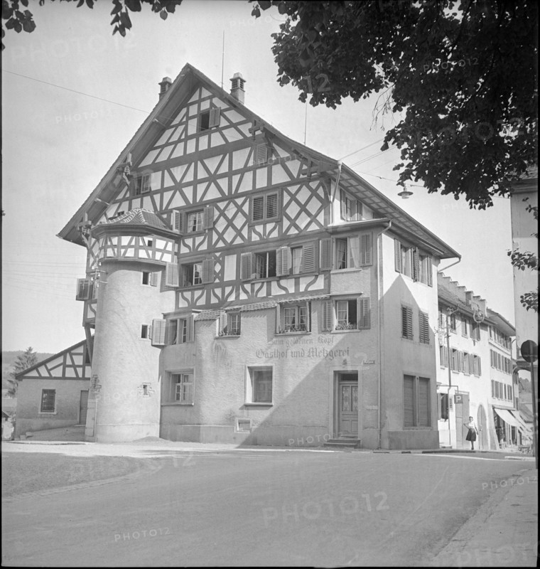 Bülach; inn and butcher's Zum goldenen Kopf; 1940.