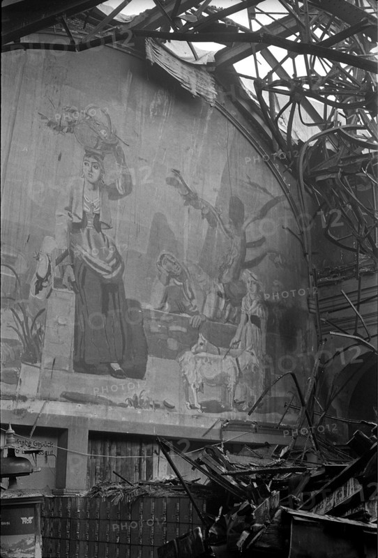Fire at Lucerne main station 1971.