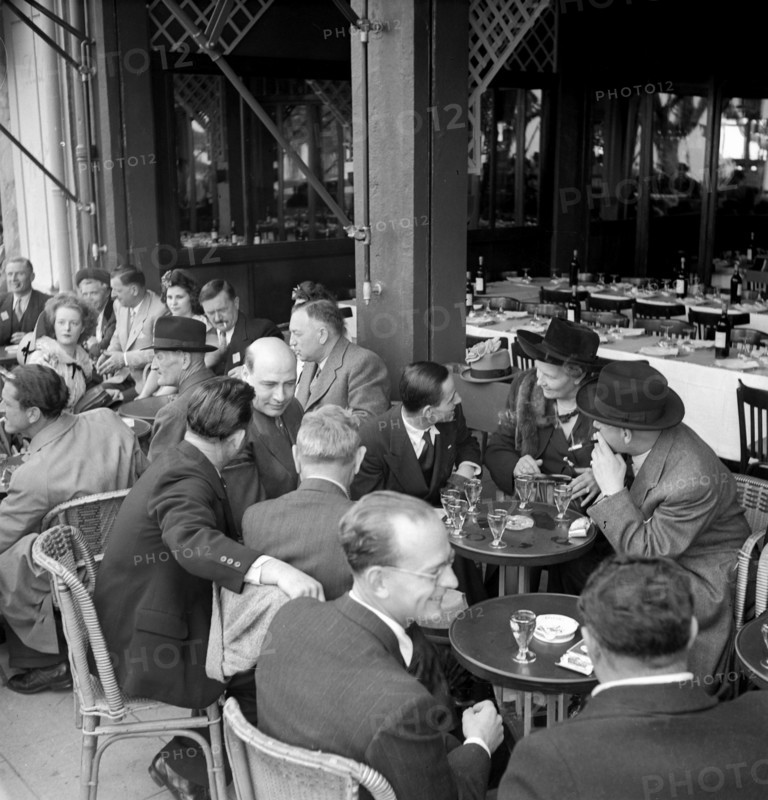 Lausanne; Innovation employees at firm's party; 1946.