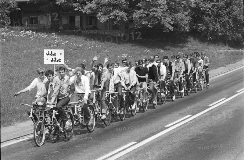 Bike for 28 people, 1967.