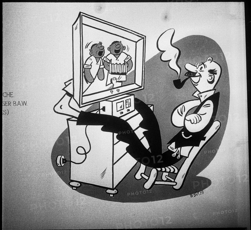 Swiss radio fair: television set, 1948.