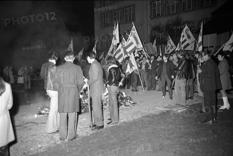 Béliers demonstration in Reconvilier, 1972.