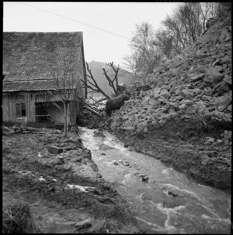 Rock Slip in Erlinsbach; 1957.