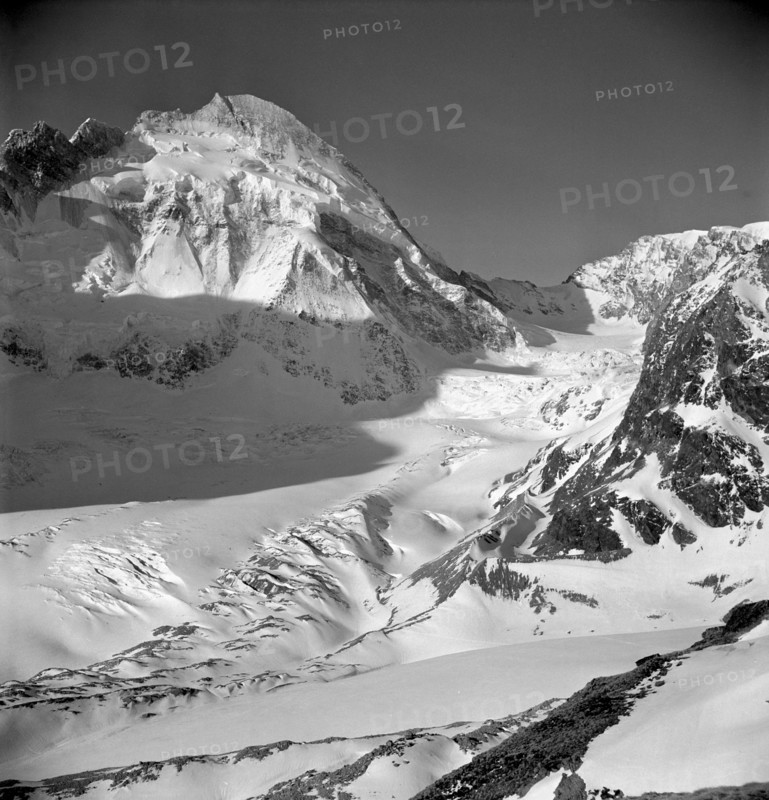 Dent d'Hérens and Tienmatten glacier, 1949.