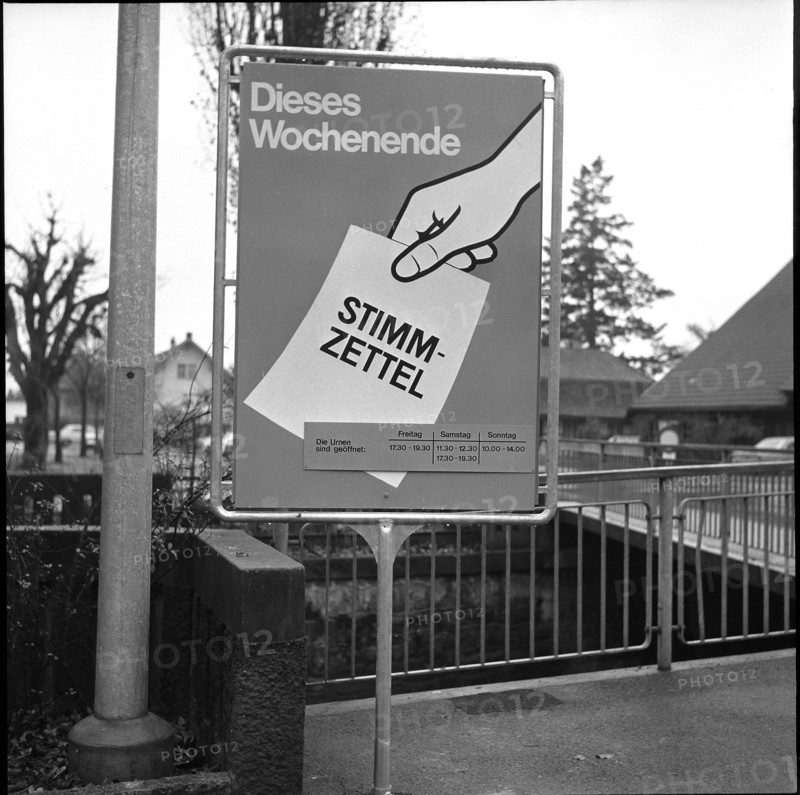 Poster announcing ballot, 1970.