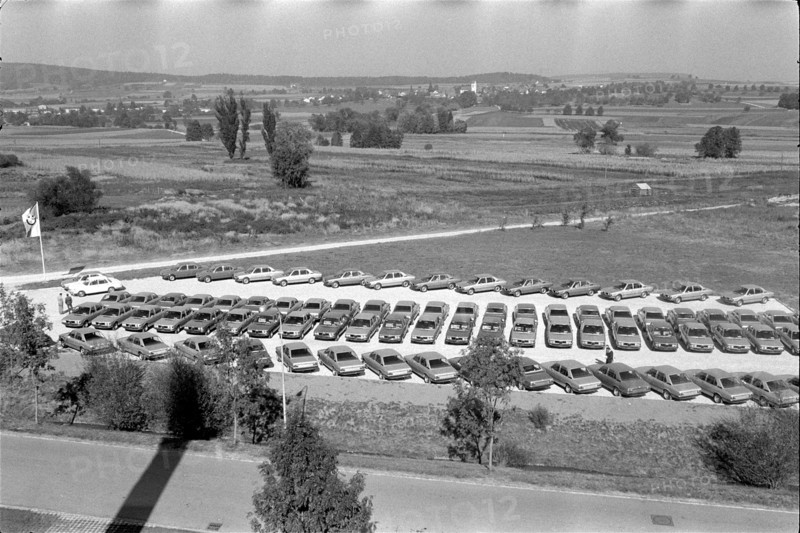 Parking place of BWW Switzerland in Dielsdorf 1972.