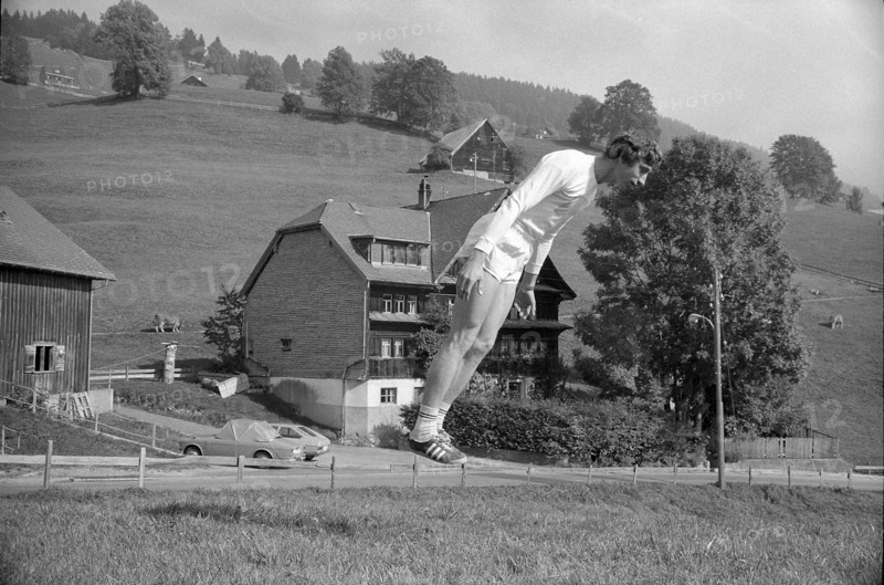 Walter Steiner, training in Wildhaus 1975.