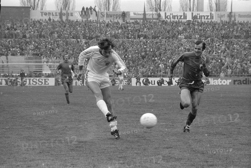 Cup final 1975: FC Basel - FC Winterthur; Künzli, Ramseier.