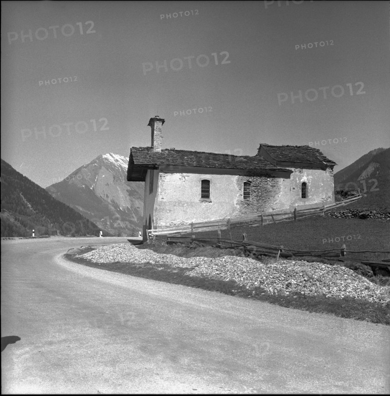 Church at the road to Great St. Bernhard 1959.