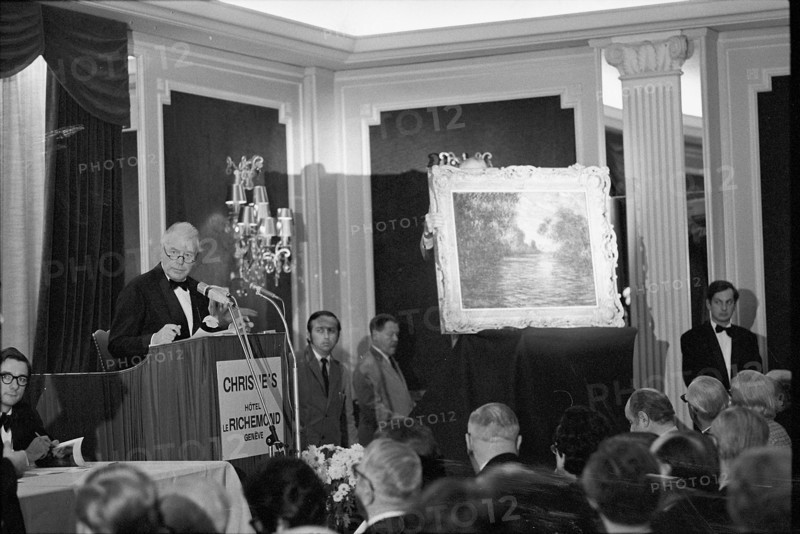 Geneva, painting by Claude Monet at Christie's auction; 1970.