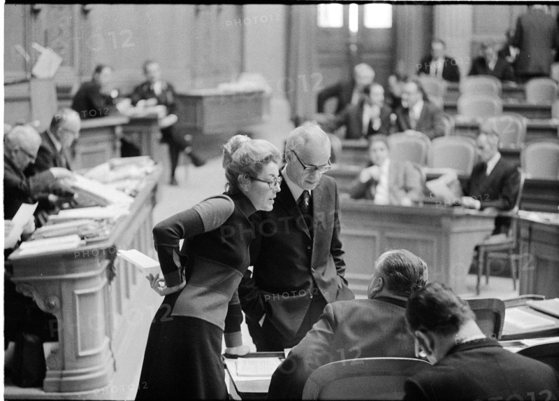 Lilian Uchtenhagen in National Council 1971.