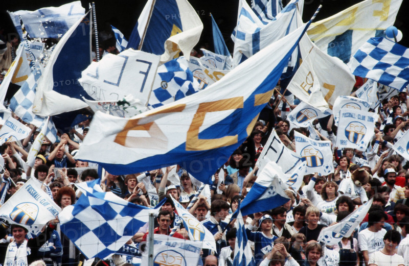 Cup final 1981: FC Zürich - Lausanne-Sports; FCZ supporters.