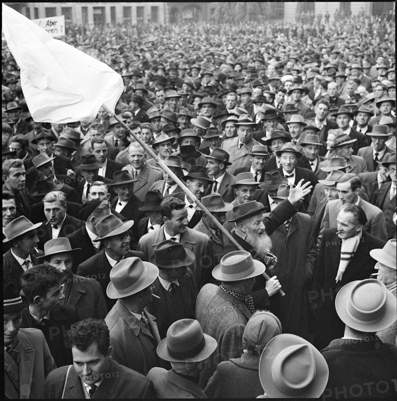 Farmers protest against price policy of the National Government; 1961.