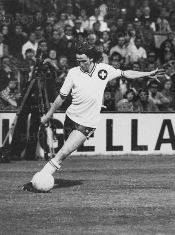 National team player René Botteron, 1975.