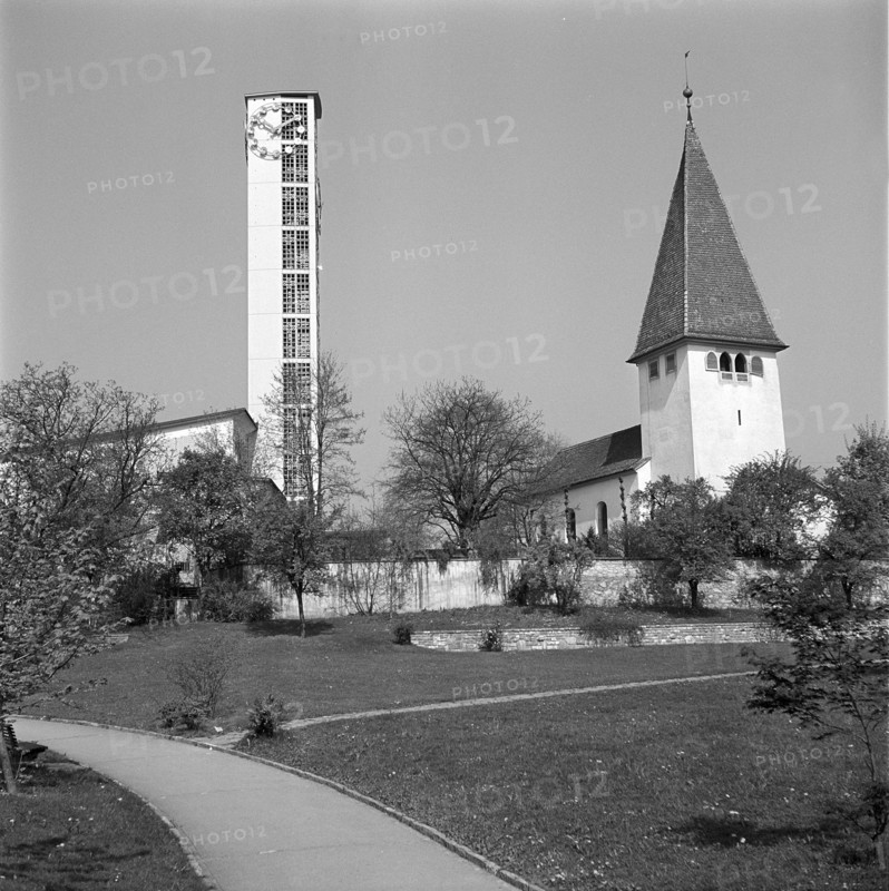 Churches in Zurich Altstetten 1952.
