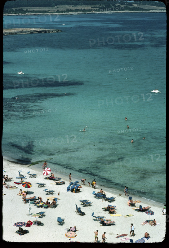 Bathing beach in Mallorca, 1976.