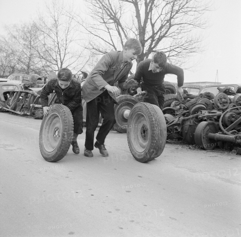 Children Playing on Car Dump in Höngg, 1958.