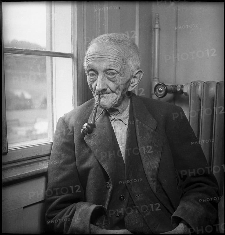 Old Man with Pipe, Old-Age Home Gais, 1947.