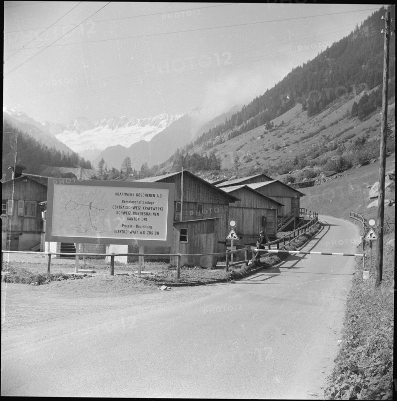 Way to the building site Göscheneralp 1957.