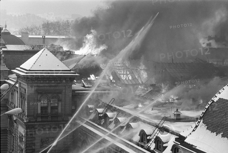 Fire at Lucerne main station 1971.