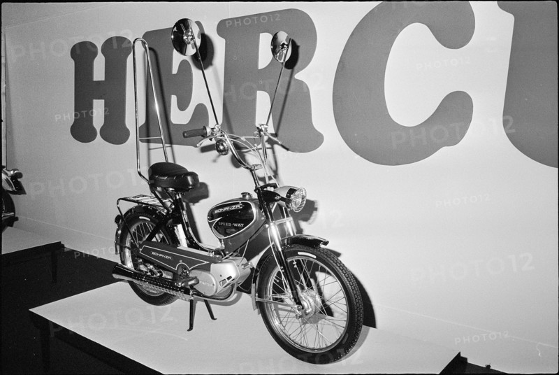Bicycle and motorcycle fair, exhibition at Zuespahalle Zurich 1971.