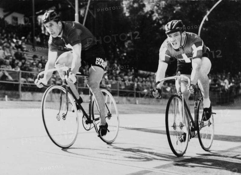 Track race WC Zurich 1953: Oskar Plattner.