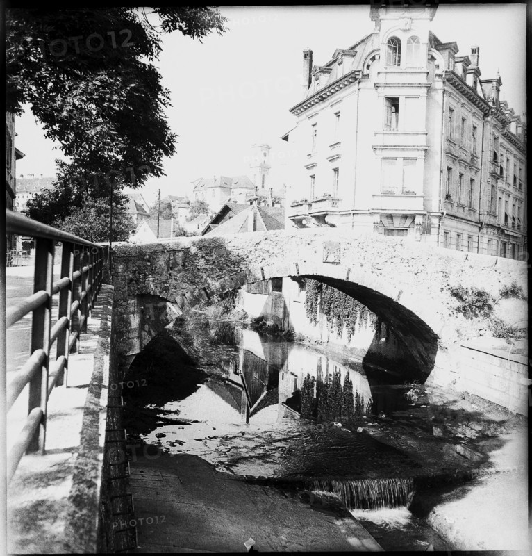 The Maltière bridge in Delémont, 1947.