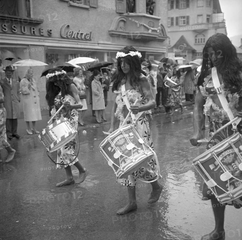 Parade at the Fête des Saisons in Tavannes, 1963.
