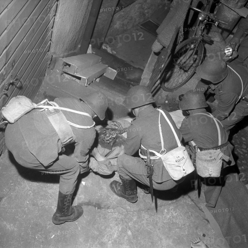 Civil defence training in Neuchâtel, 1959.