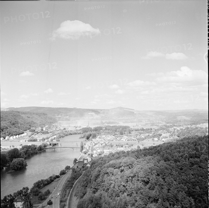 Koblenz, aerial photograph, 1954.