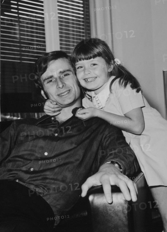 Rolf Blättler and his daughter 1973.