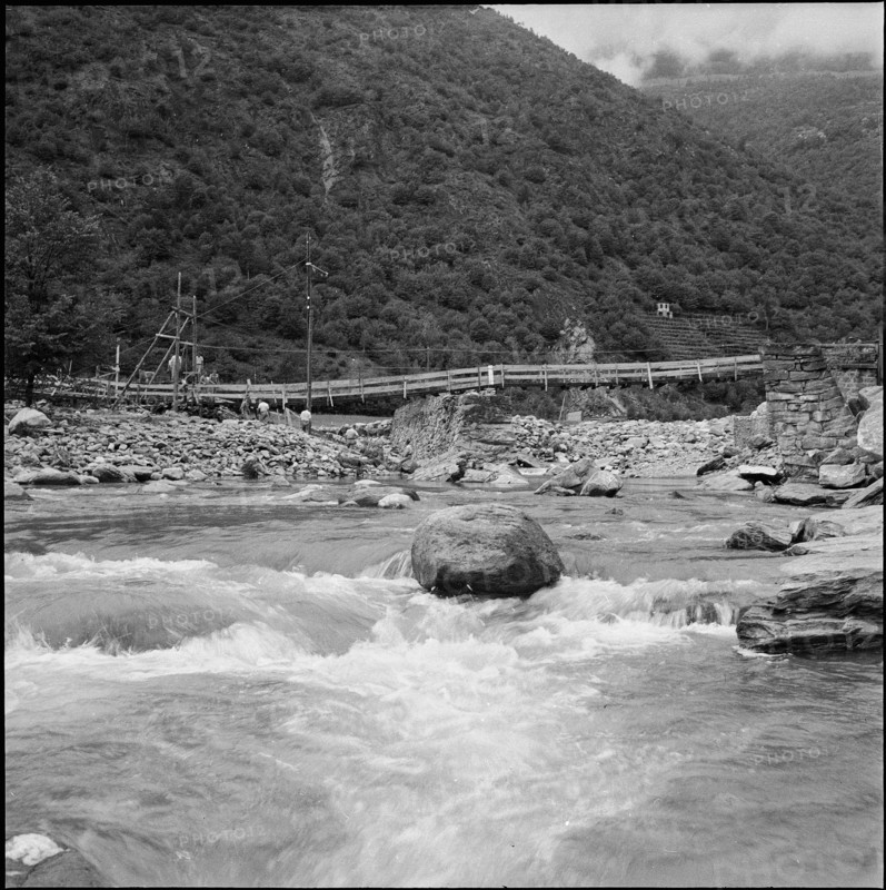 Flood in the Calanca Valley, 1951.