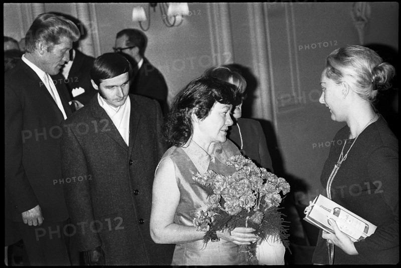 Margrit Rainer at the premiere of Pfarrer Iseli 1970.
