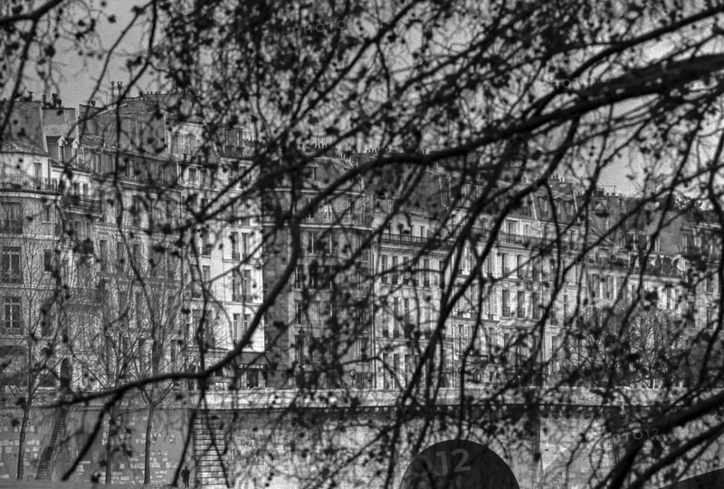 1967, Paris, Senna river Ile Saint-Louis.