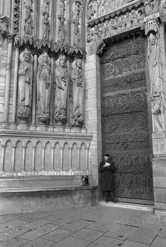 1975, Paris, Notre Dame Cathedral.