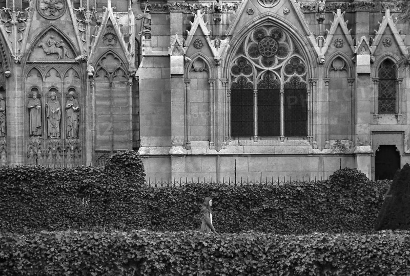 1975, Paris, Notre Dame Cathedral.