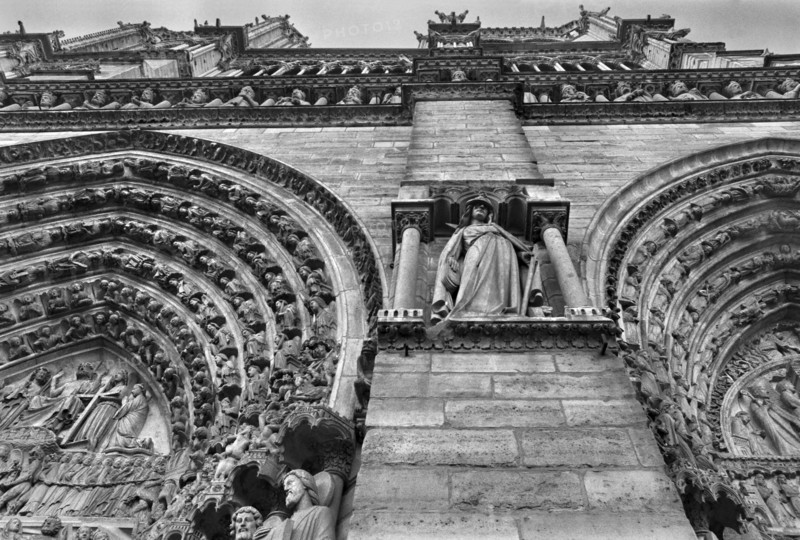 1975, Paris, Notre Dame Cathedral.