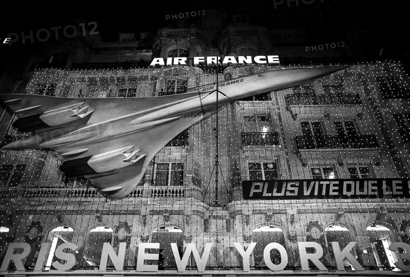 1975, Paris, Air France. Concorde advertisement.