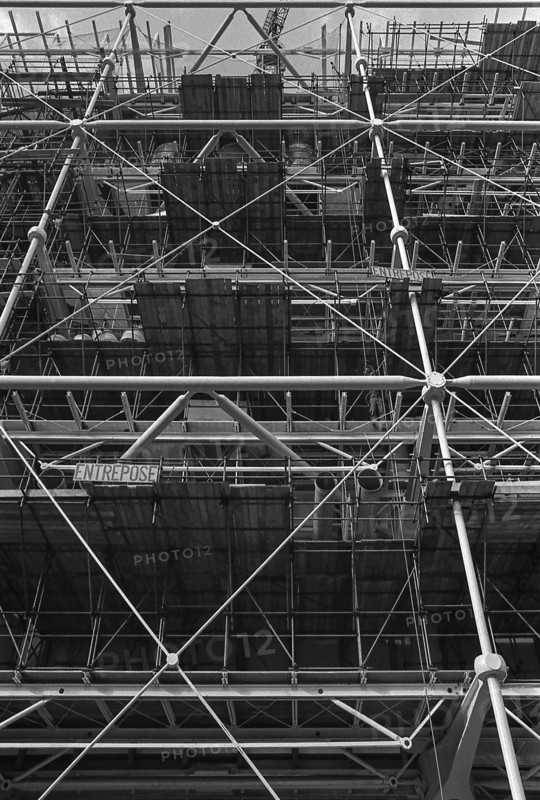 1976, Paris, Rive droite, Centre Pompidou, Beaubourg.