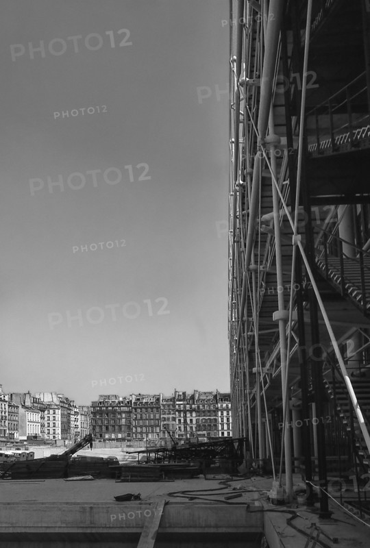 1976, Paris, Rive droite, Centre Pompidou, Beaubourg.
